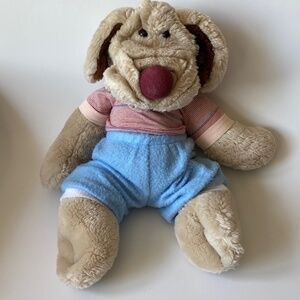 WRINKLES Dog Puppet Plush Stuffed Toy Heritage Collection by Ganz Bros 1980s VTG